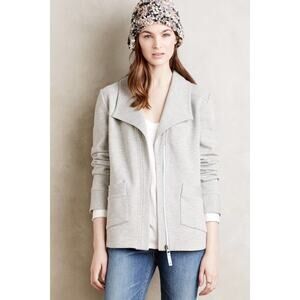 Anthropologie Saturday Sunday Knit Gray Zip Blazer, Size Small, KB374hang